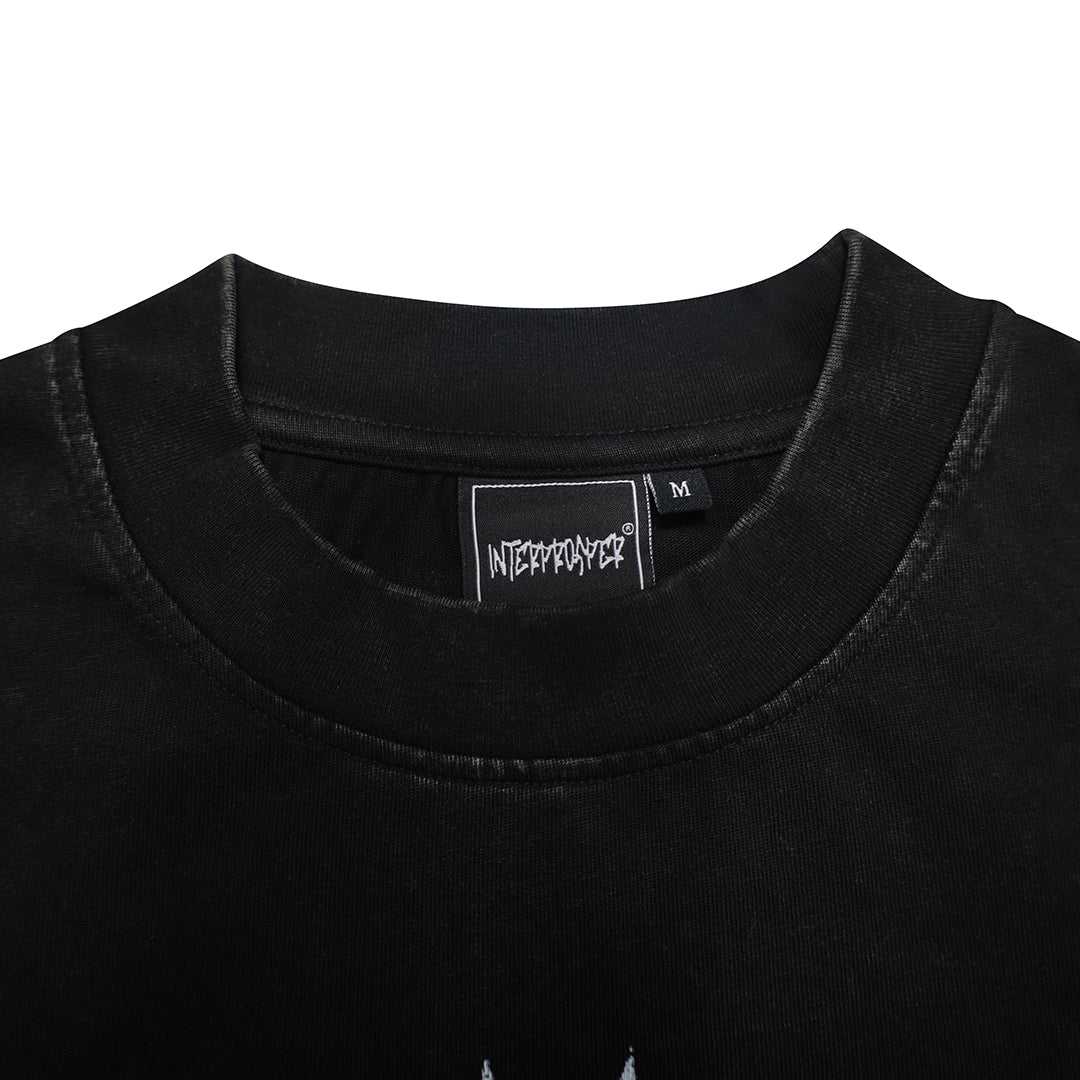 "SILENT WITNESS" BLACK FADED HEAVY TEE
