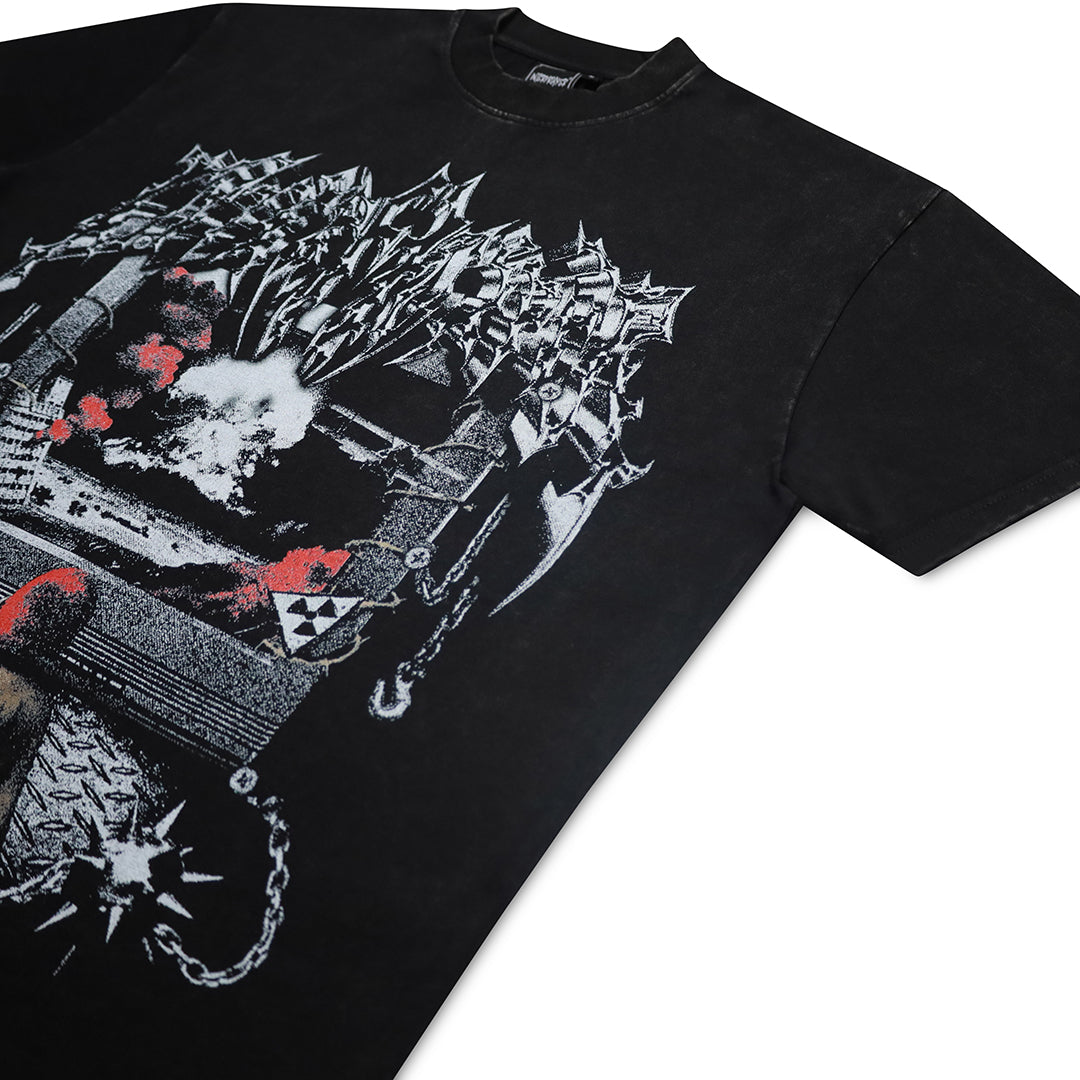 "SILENT WITNESS" BLACK FADED HEAVY TEE